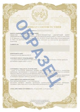 Образец Сертификат СТО 01.064.00220722.2-2020 Щербинка Сертификат СТО 01.064.00220722.2-2020 